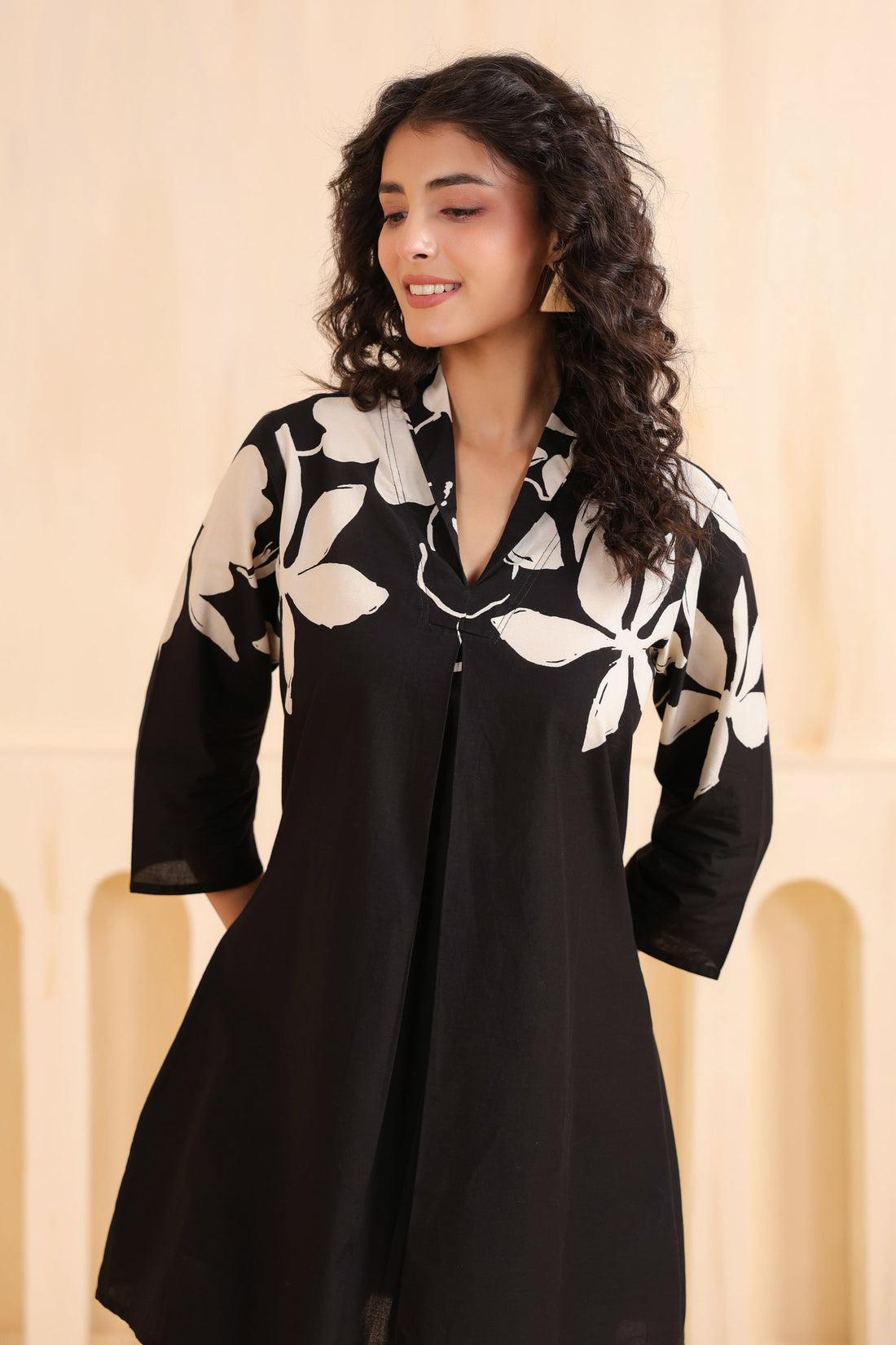 Noir Bloom Printed Cotton Co-ord Set