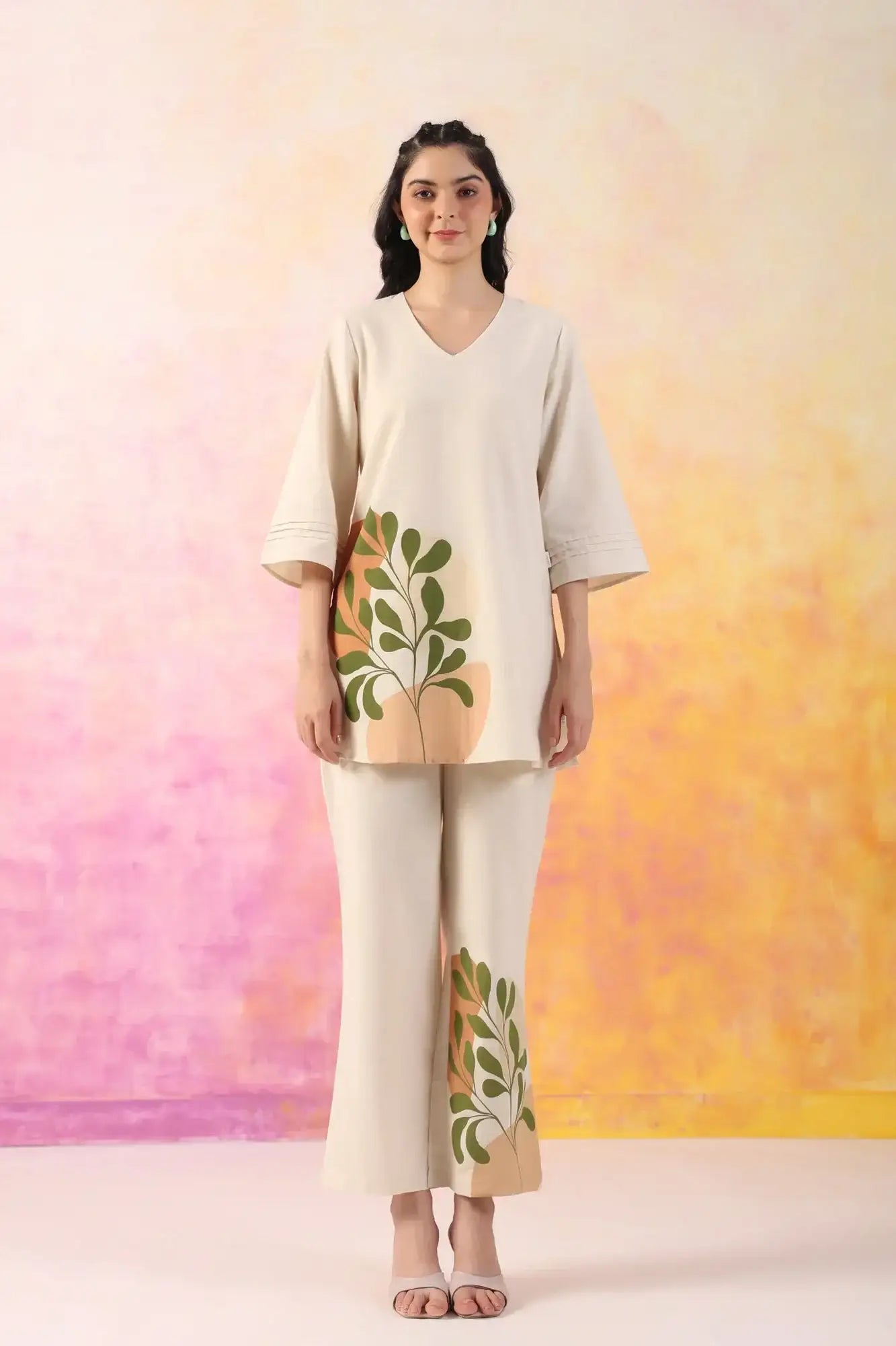 Vivid Vogue Printed Cotton Flex Co-ord Set