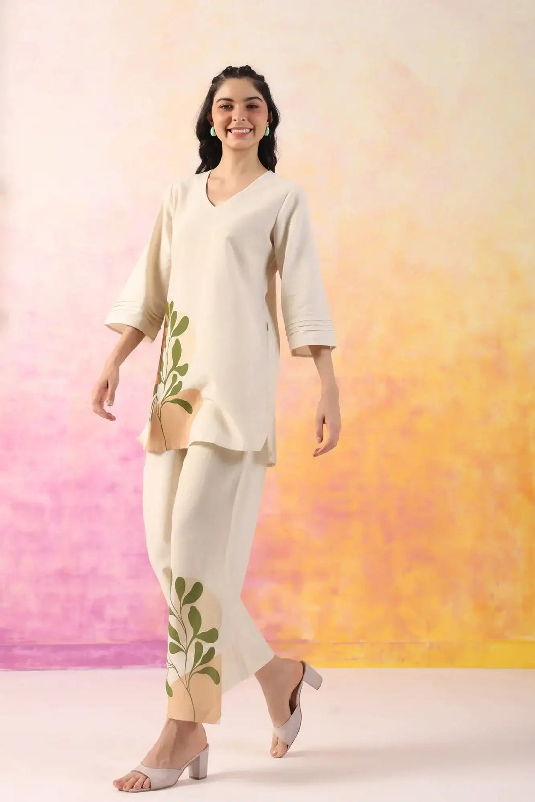 Vivid Vogue Printed Cotton Flex Co-ord Set