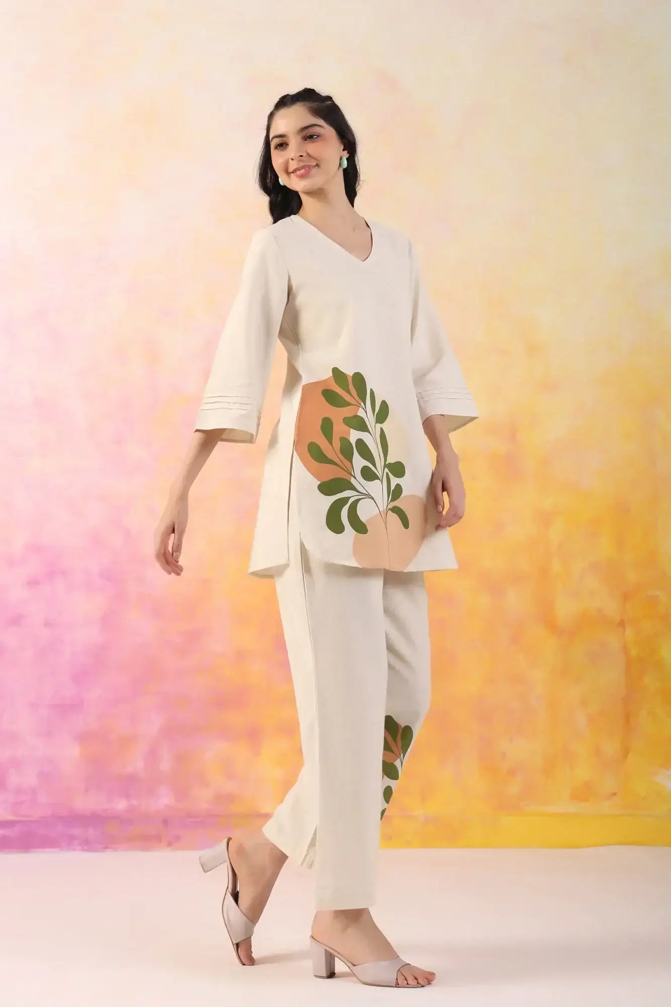 Vivid Vogue Printed Cotton Flex Co-ord Set