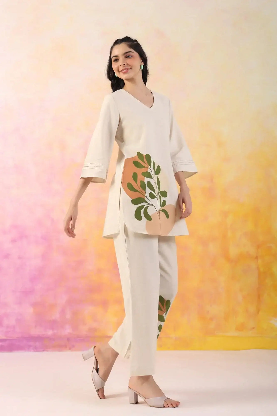 Vivid Vogue Printed Cotton Flex Co-ord Set