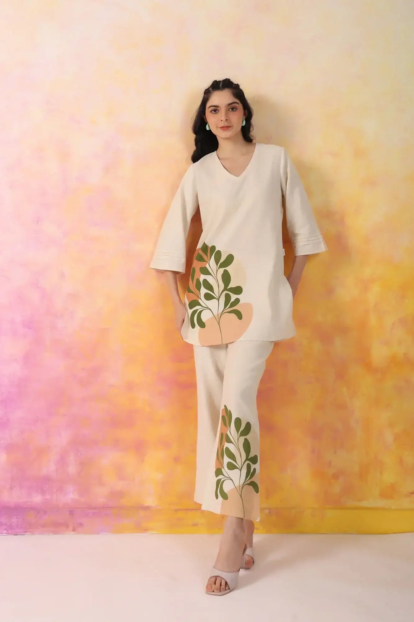 Vivid Vogue Printed Cotton Flex Co-ord Set