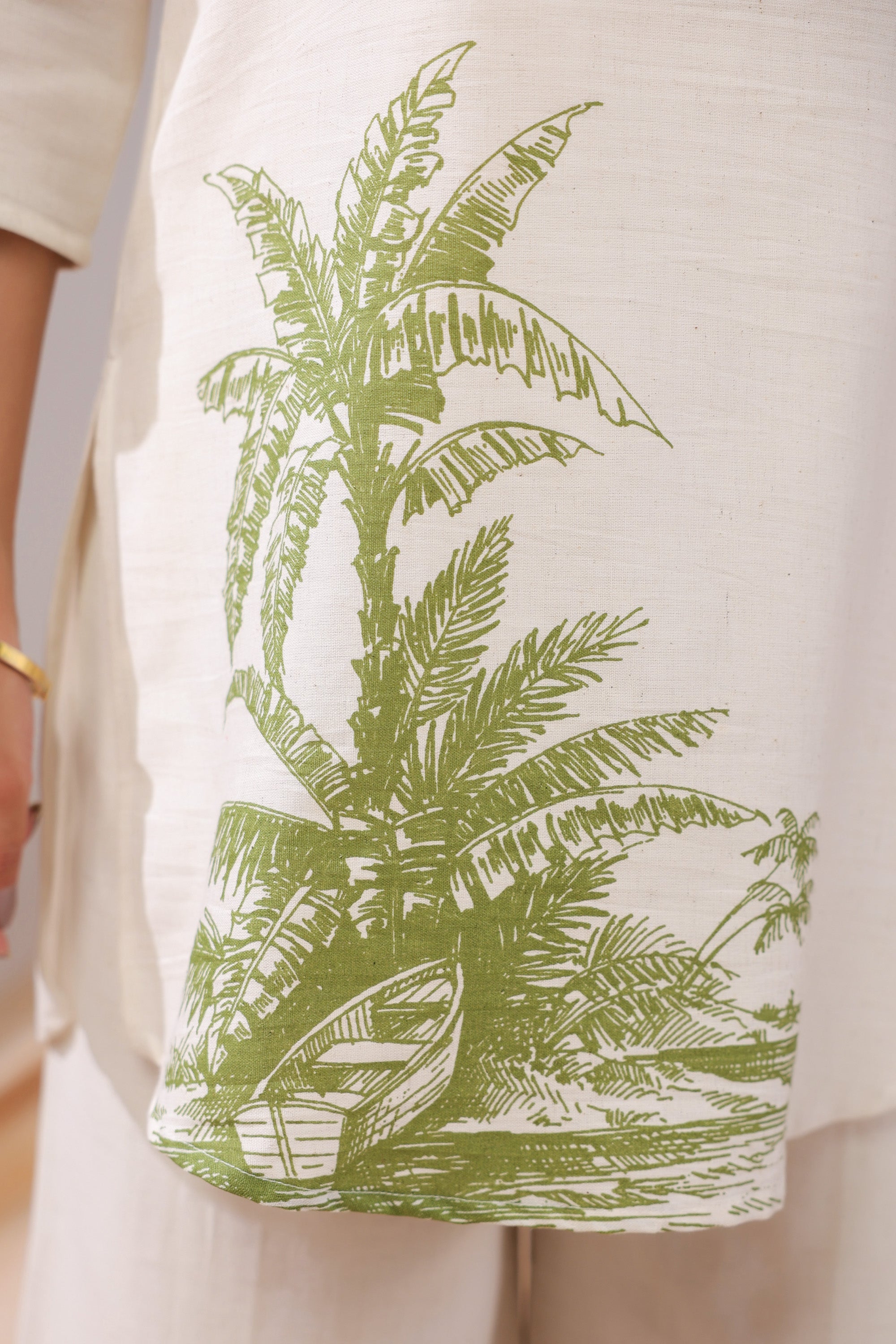 Palm Shore Printed Cotton Flex Co-ord Set