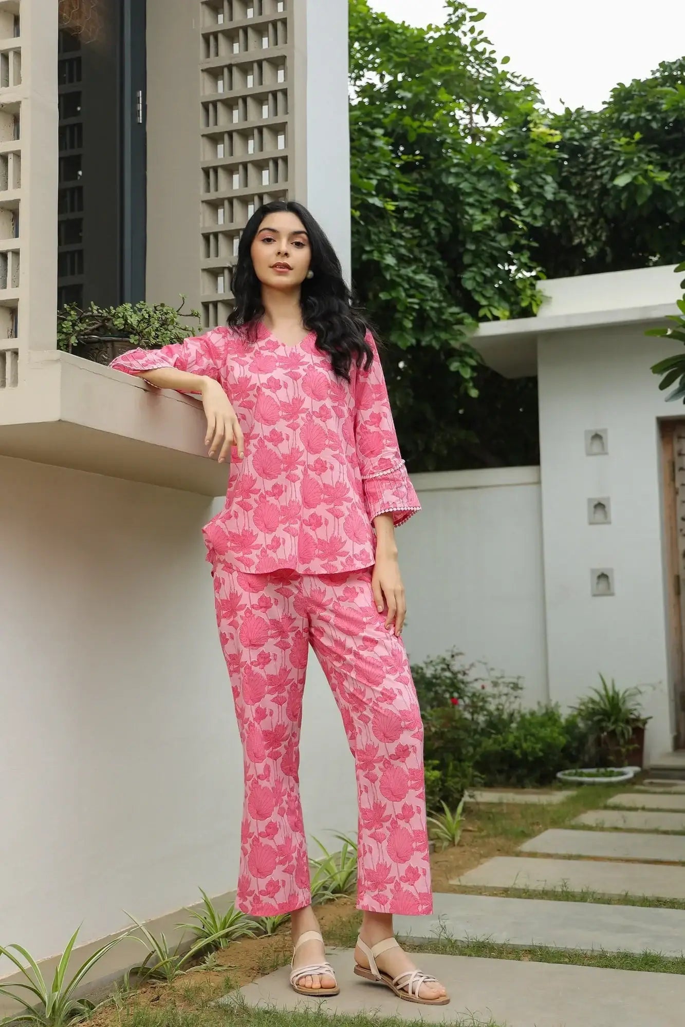 Cherry Blossom Charm Cotton Co-ord Set