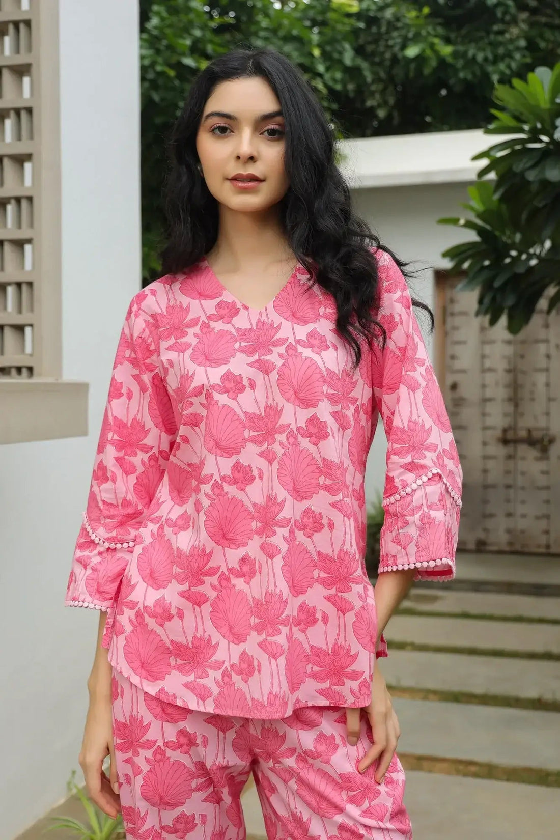 Cherry Blossom Charm Cotton Co-ord Set