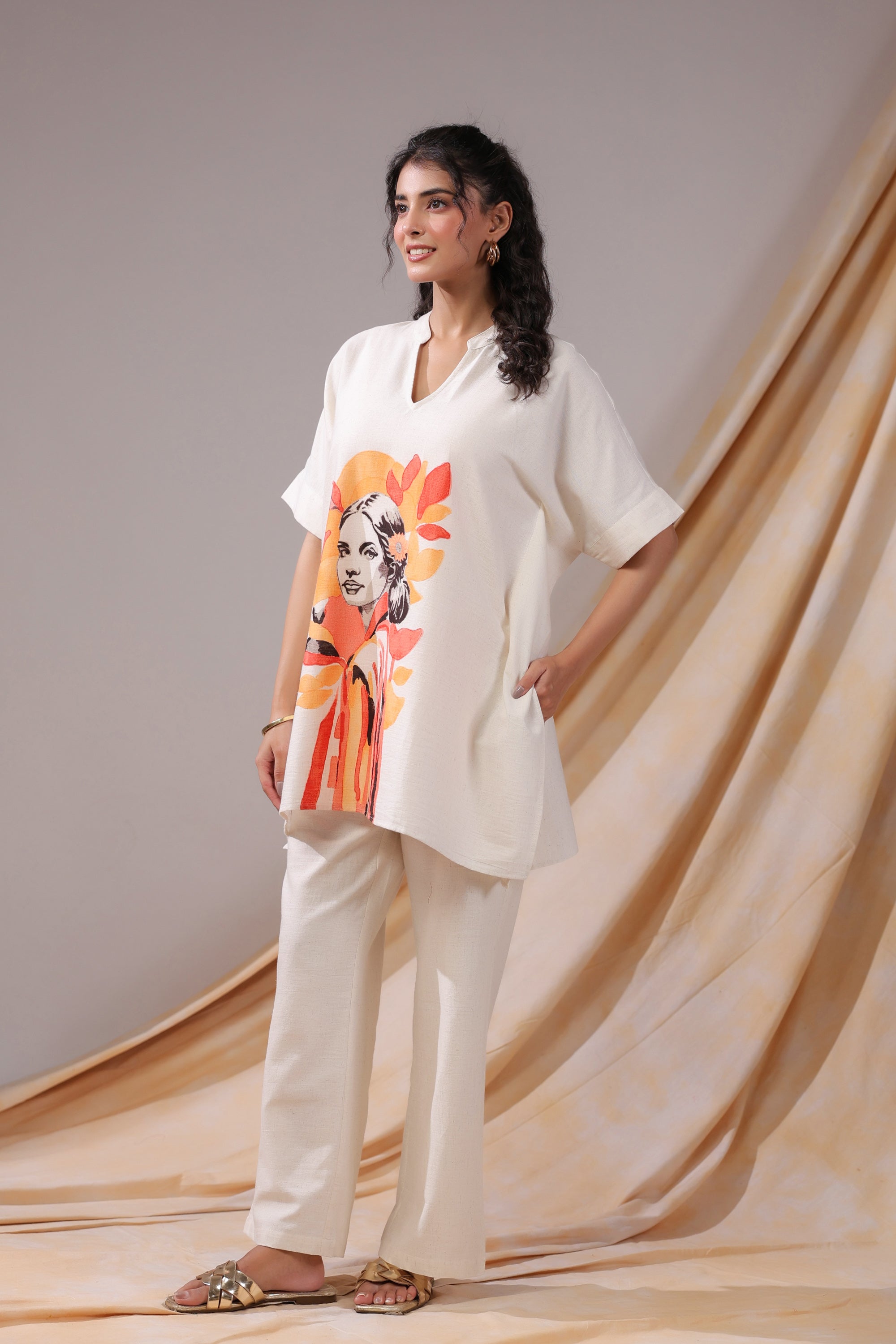 Sunset Muse Tunic Cotton Flex Co-ord set