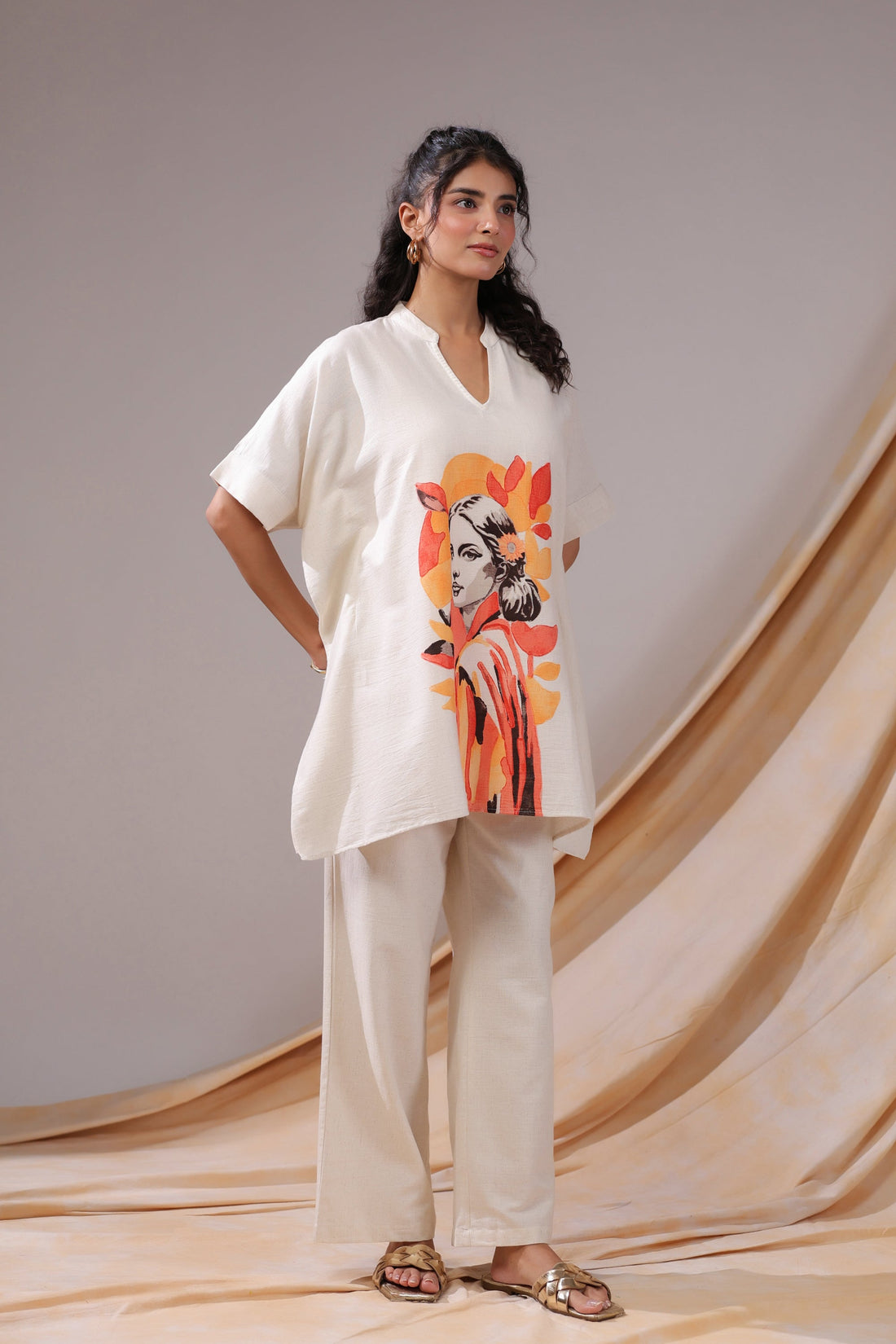 Sunset Muse Tunic Cotton Flex Co-ord set