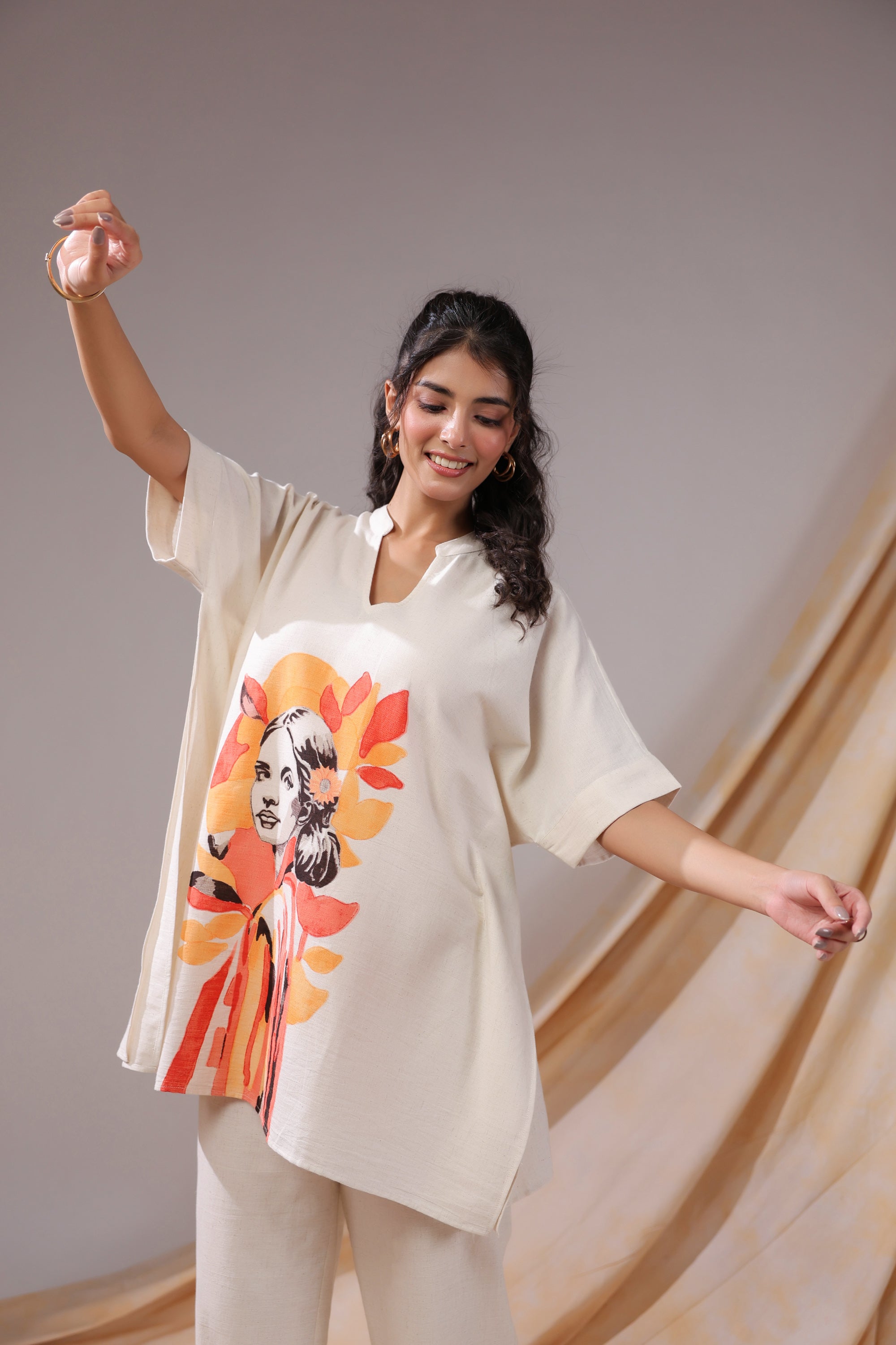 Sunset Muse Tunic Cotton Flex Co-ord set