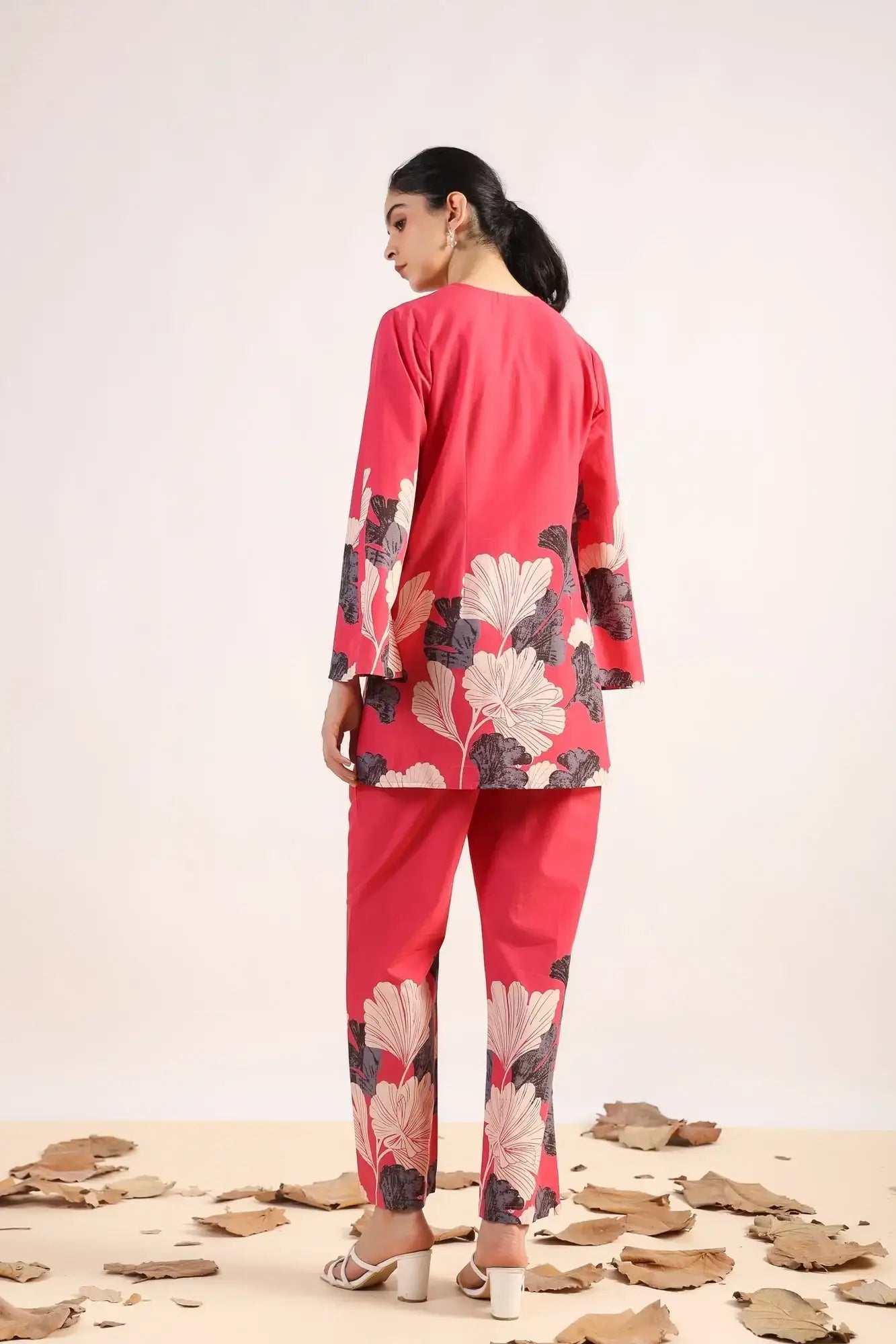 Radiant Rhythms Pink Cotton Co-ord Set