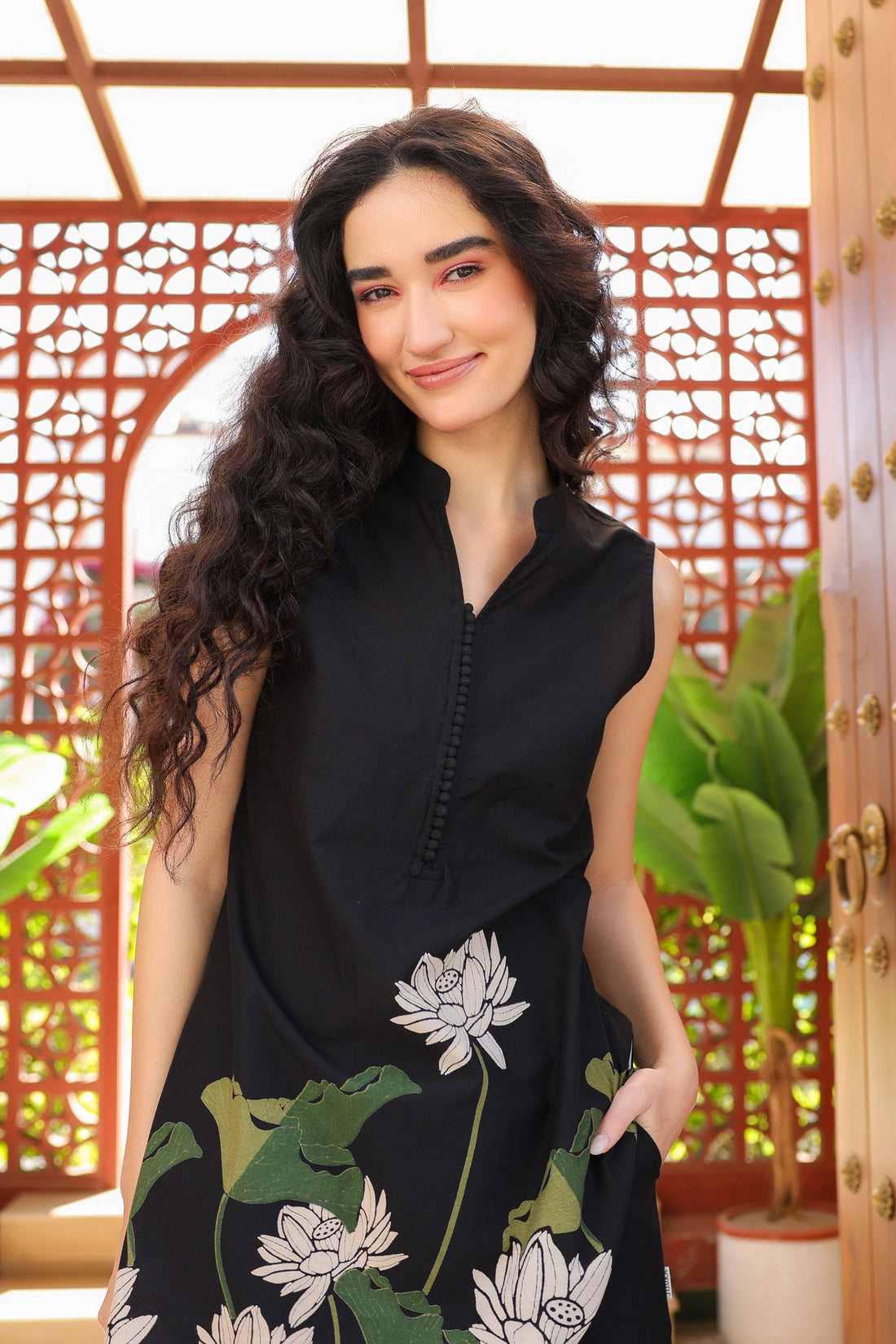 Inky Blossom Cotton Co-ord Set