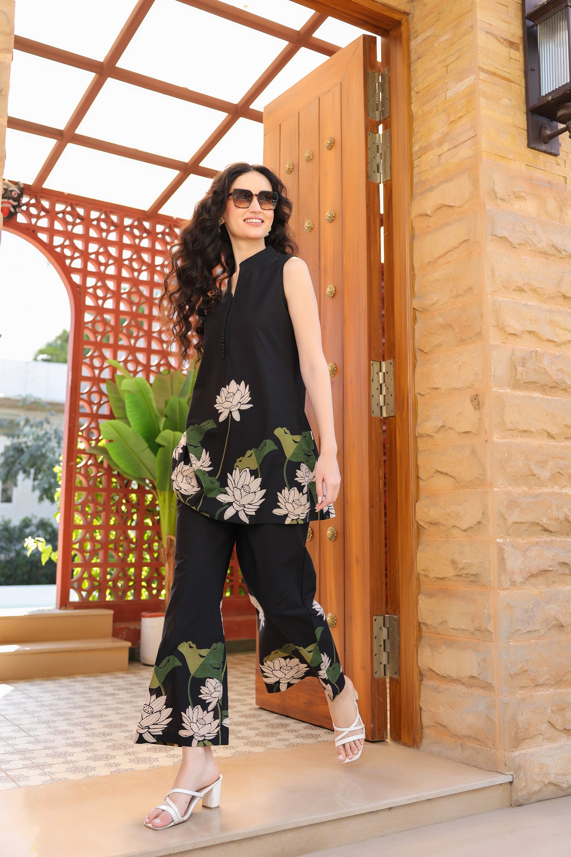 Inky Blossom Cotton Co-ord Set