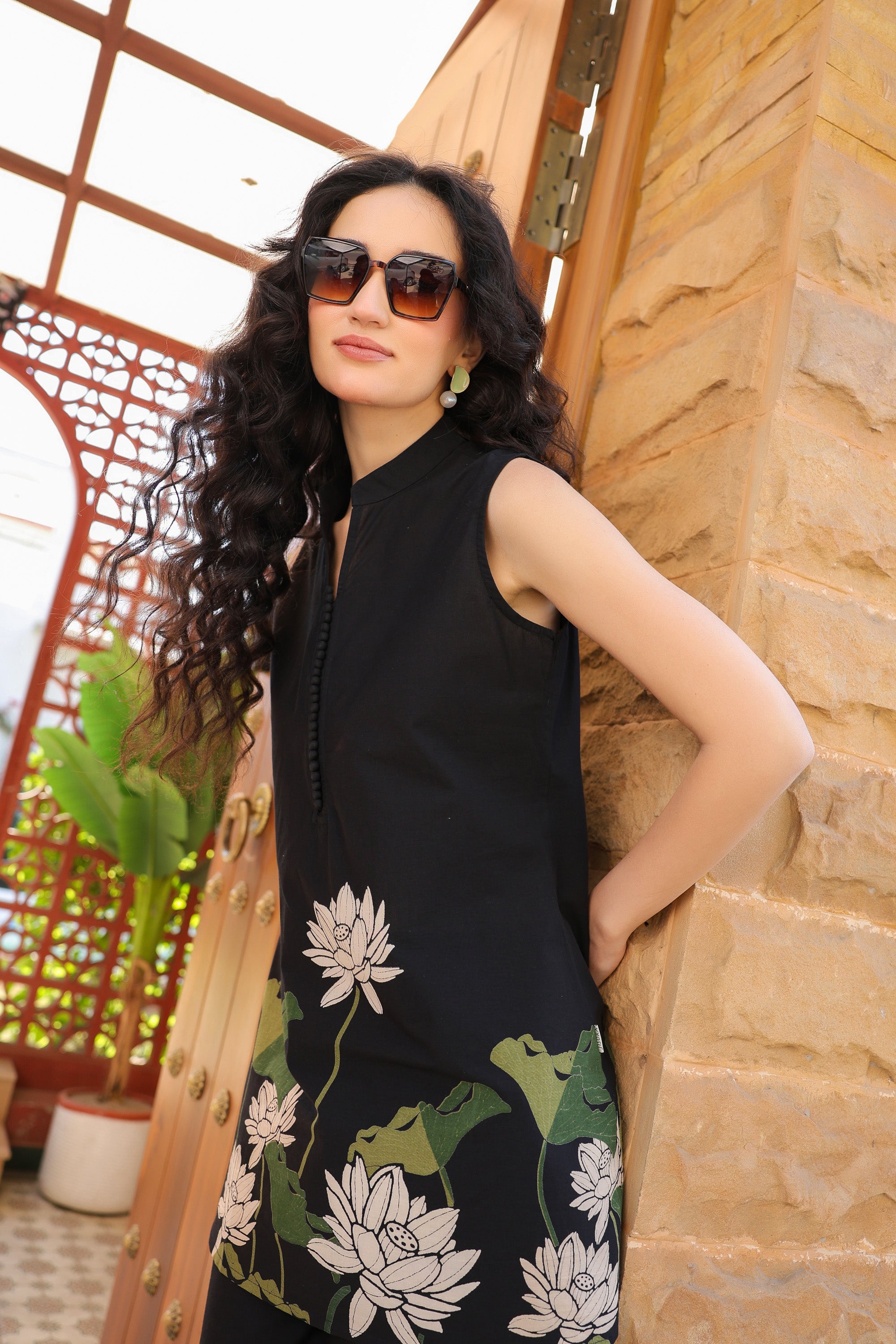 Inky Blossom Cotton Co-ord Set