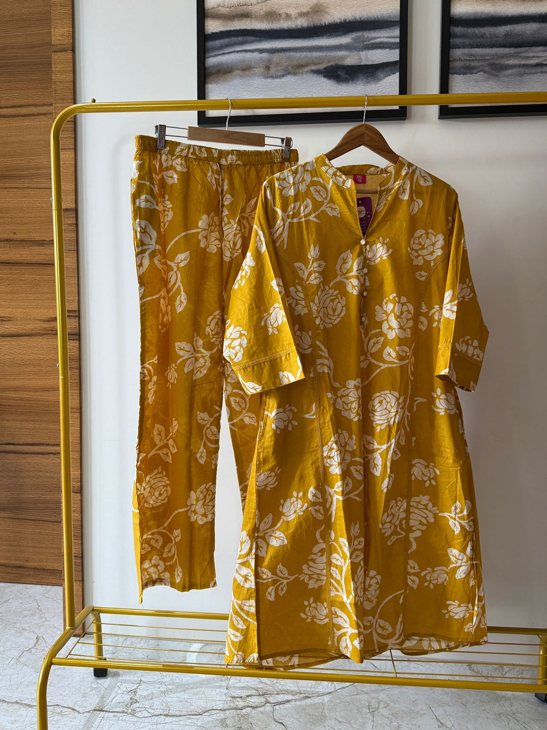 Pure Cotton Kurti Palazzo Set for Women | 2 Piece Ethnic Co-ord Set | Plus Size 46-54 | Daily Wear Kurta Set