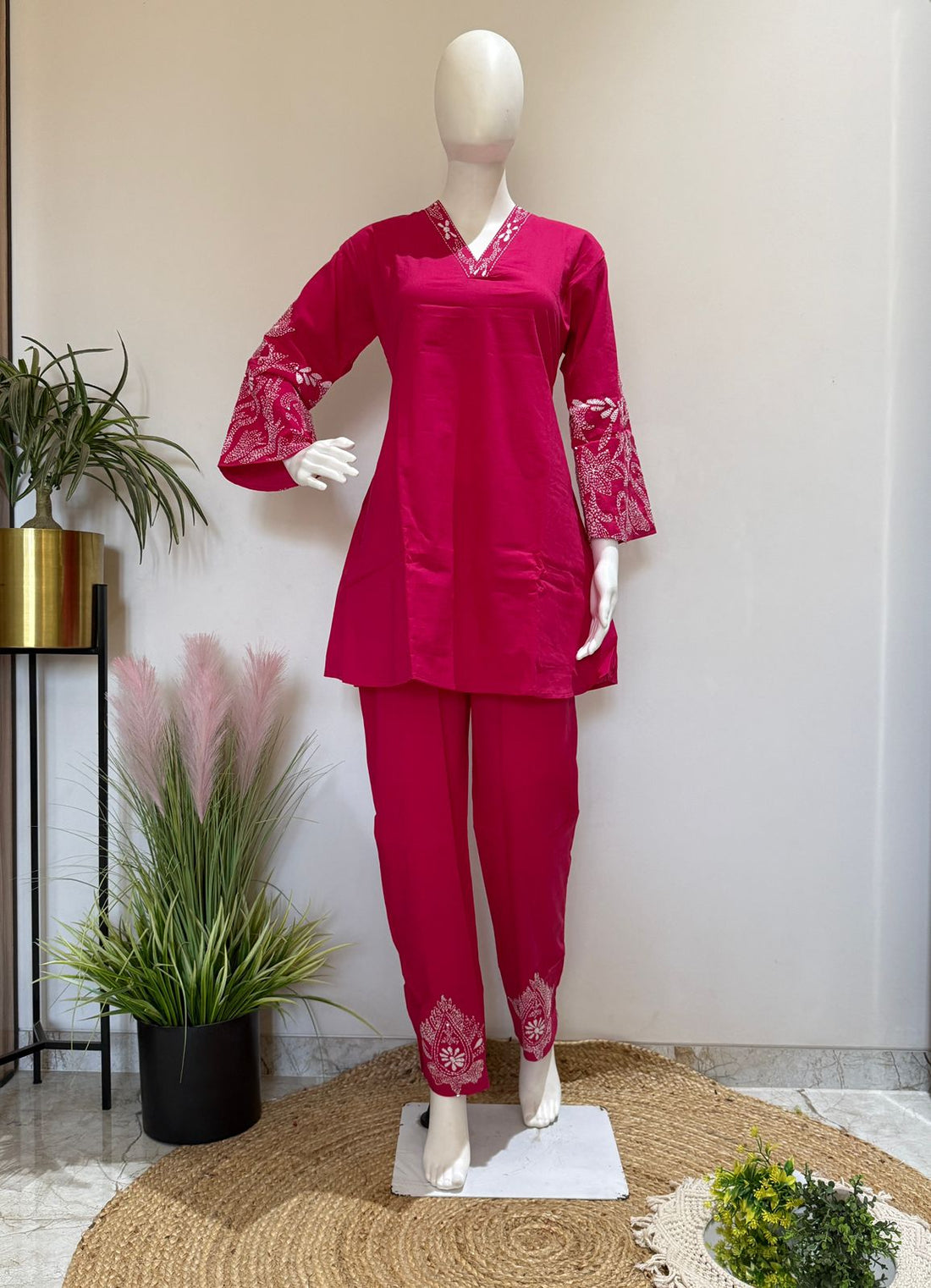 Pure Cotton Pink Cord Set