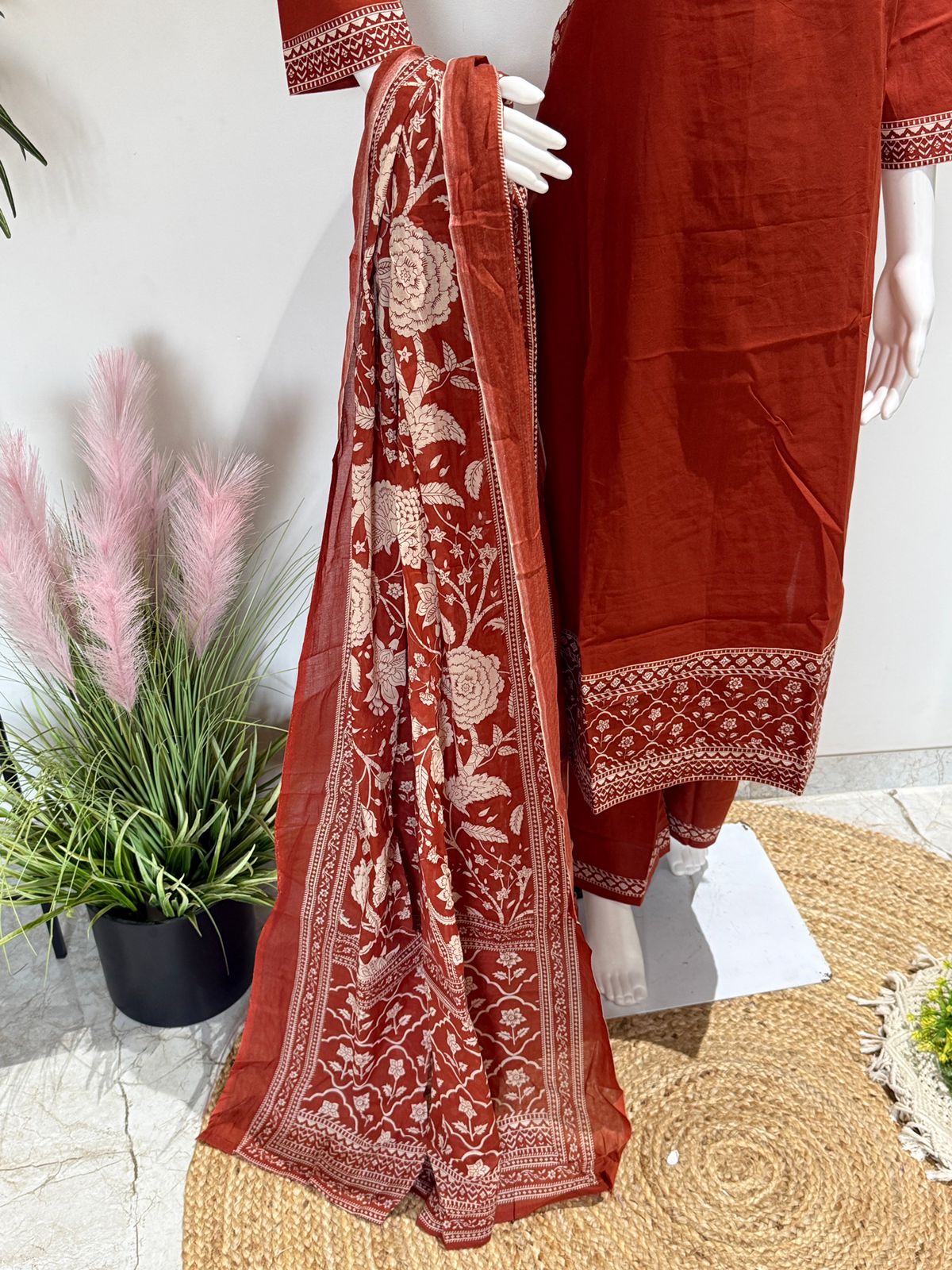 Premium Cotton Printed Suit Set with Dupatta