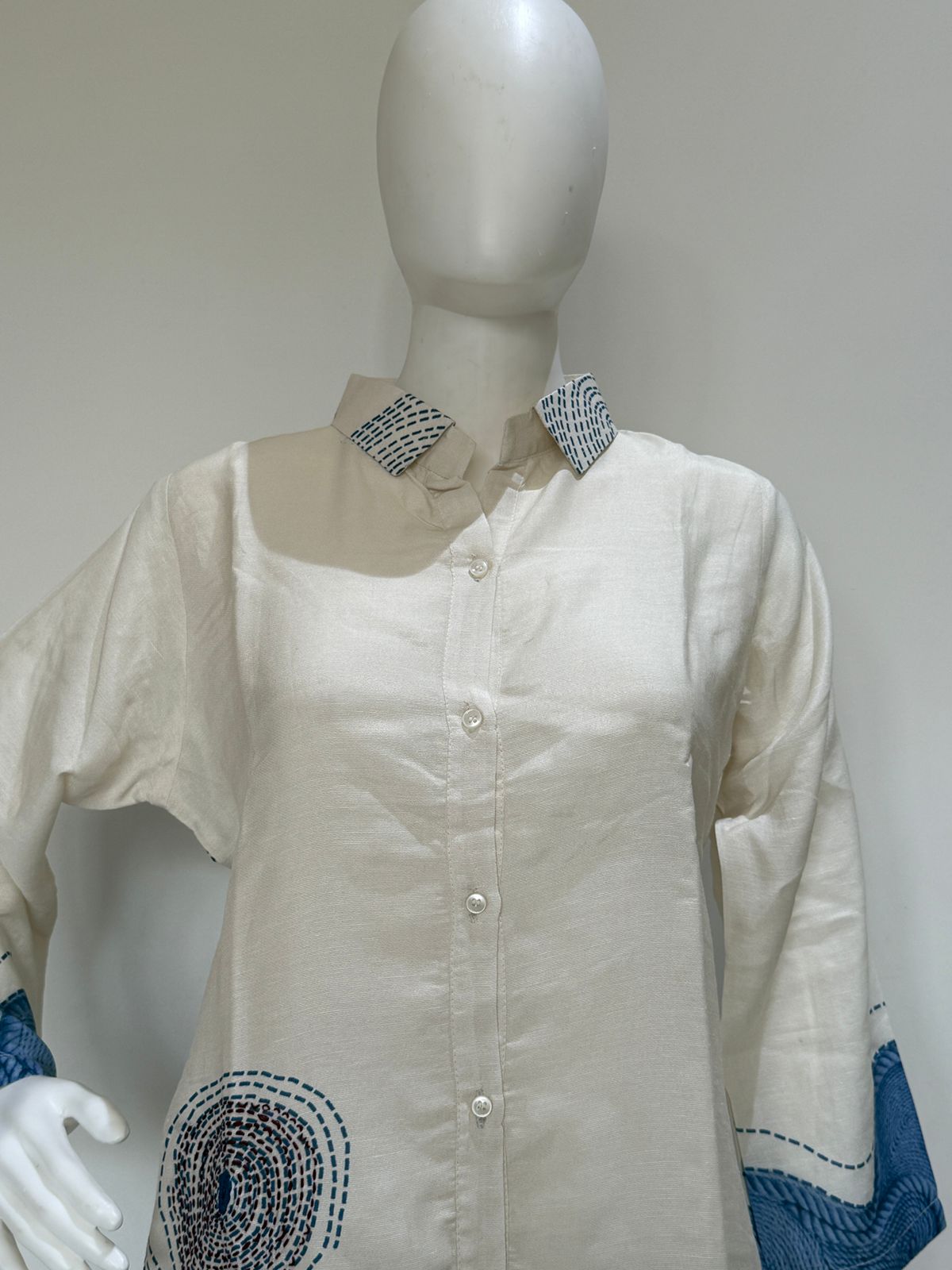 Designer Linen Muslin Co-Ord Set with Openable Buttons | Premium Printed Shirt & Palazzo Set | Lined Top