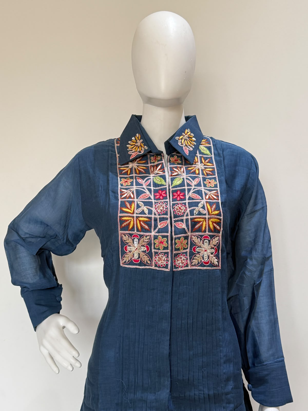 Pure Banarasi Mul Chanderi Embroidered Co-Ord Set  | Premium Ethnic Co-Ord Set