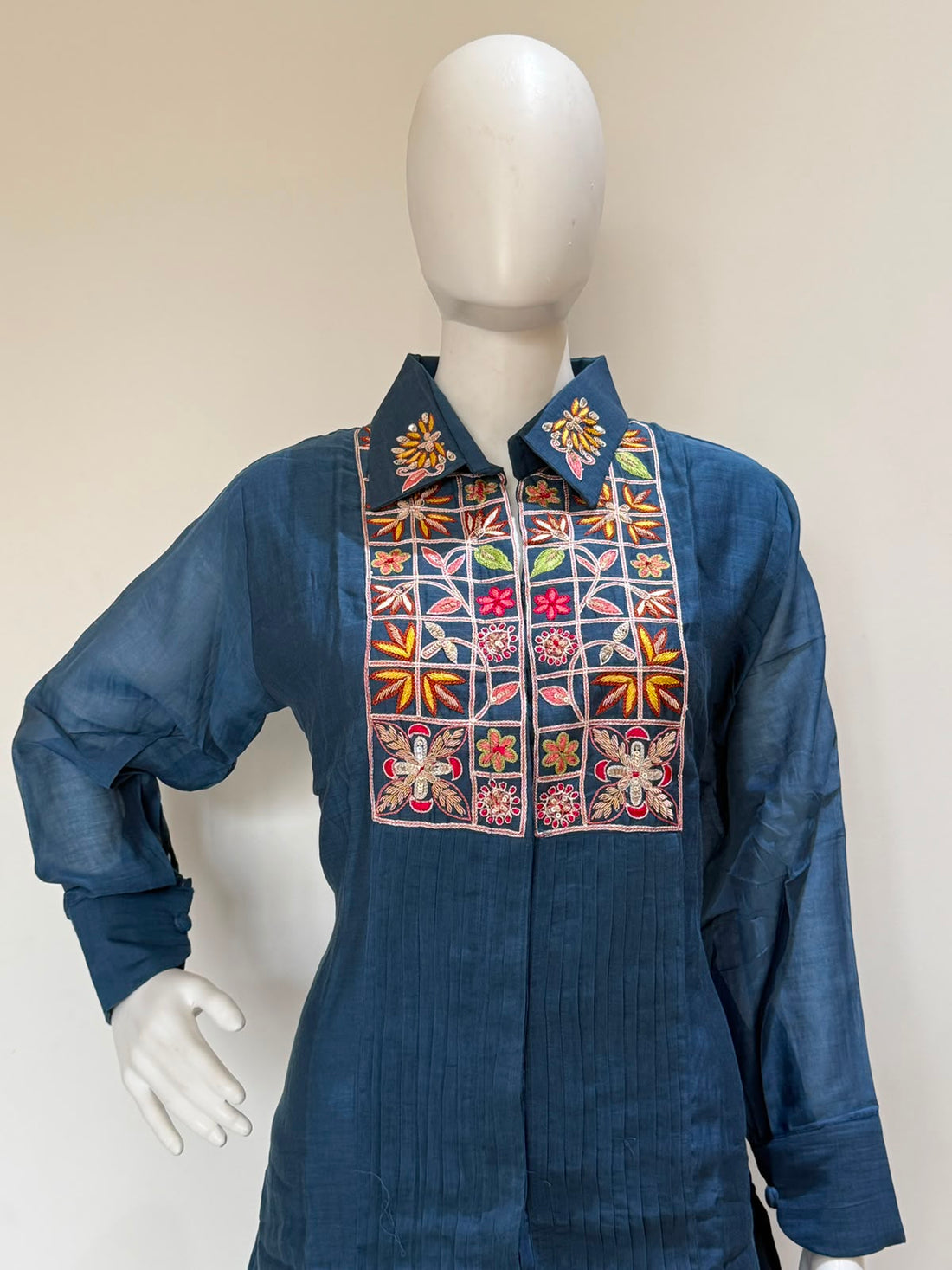 Pure Banarasi Mul Chanderi Embroidered Co-Ord Set  | Premium Ethnic Co-Ord Set