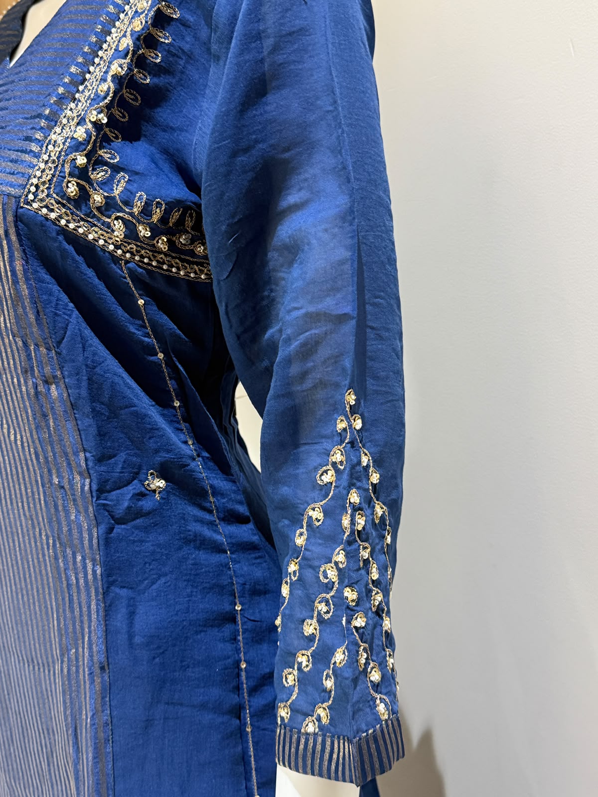 Pure Mul Chanderi A-Line Kurta Pant Set with Dupatta | Festive Ethnic Wear | Rangritii