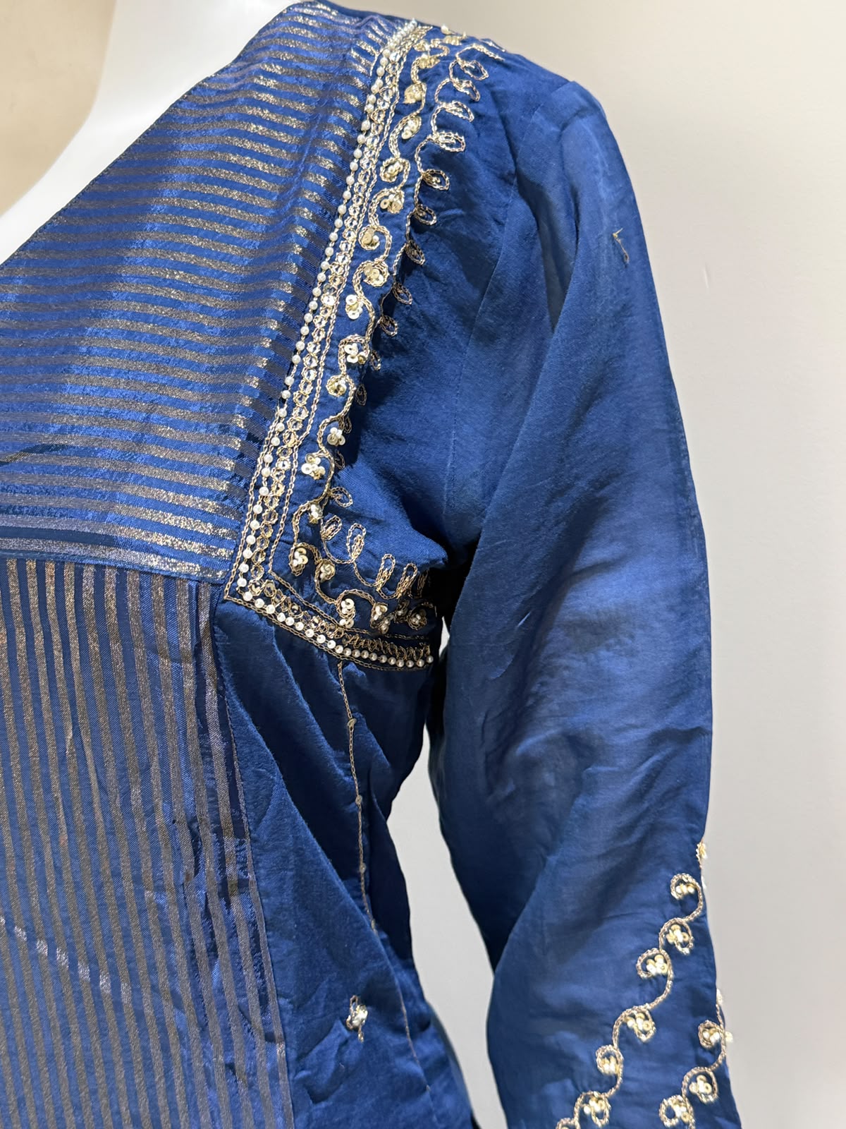 Pure Mul Chanderi A-Line Kurta Pant Set with Dupatta | Festive Ethnic Wear | Rangritii