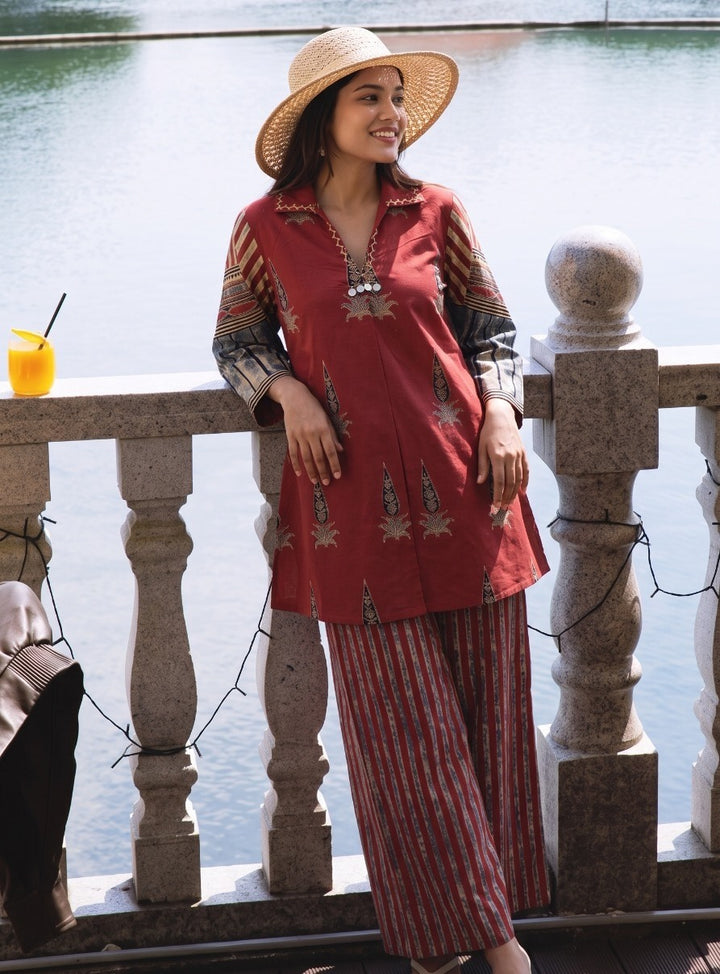Pure Cotton Printed Co-Ord Set | Comfortable Kurta & Palazzo Set