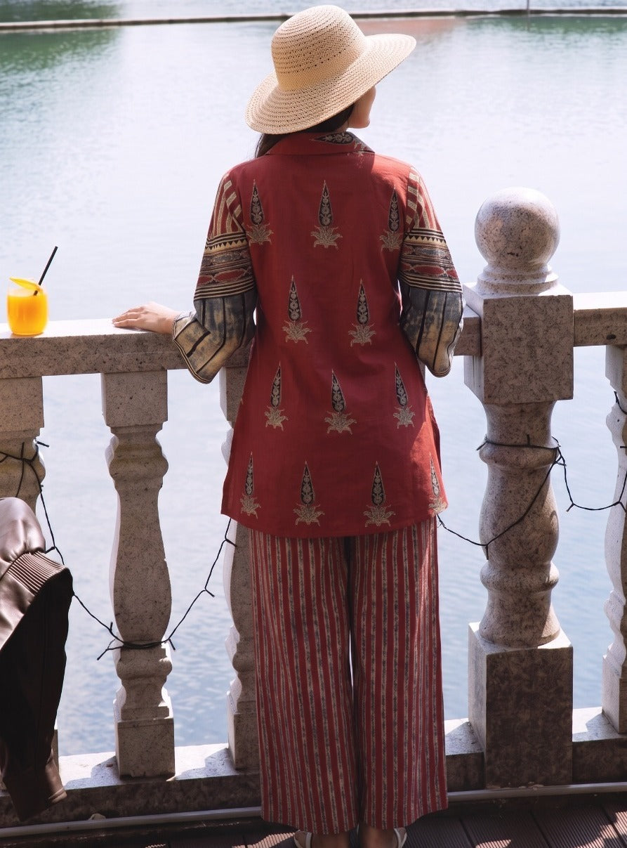 Pure Cotton Printed Co-Ord Set | Comfortable Kurta & Palazzo Set