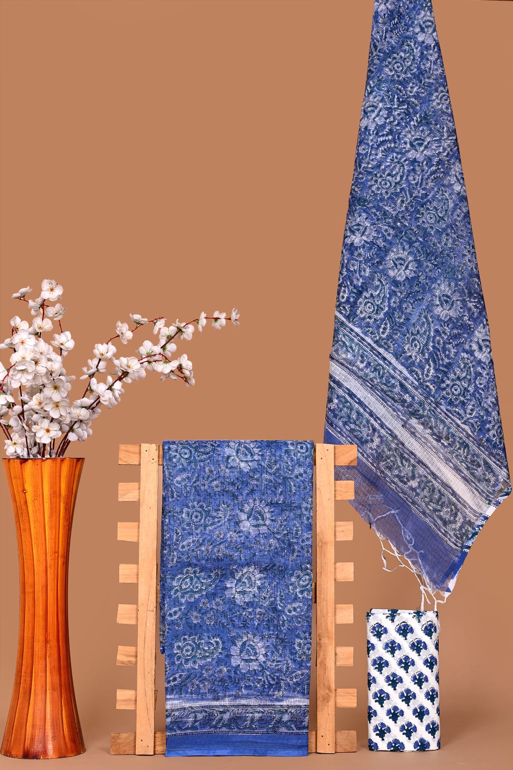 Rangritii Hand Block Printed Kota Cotton Dress Material Set – Multi Colour Collection