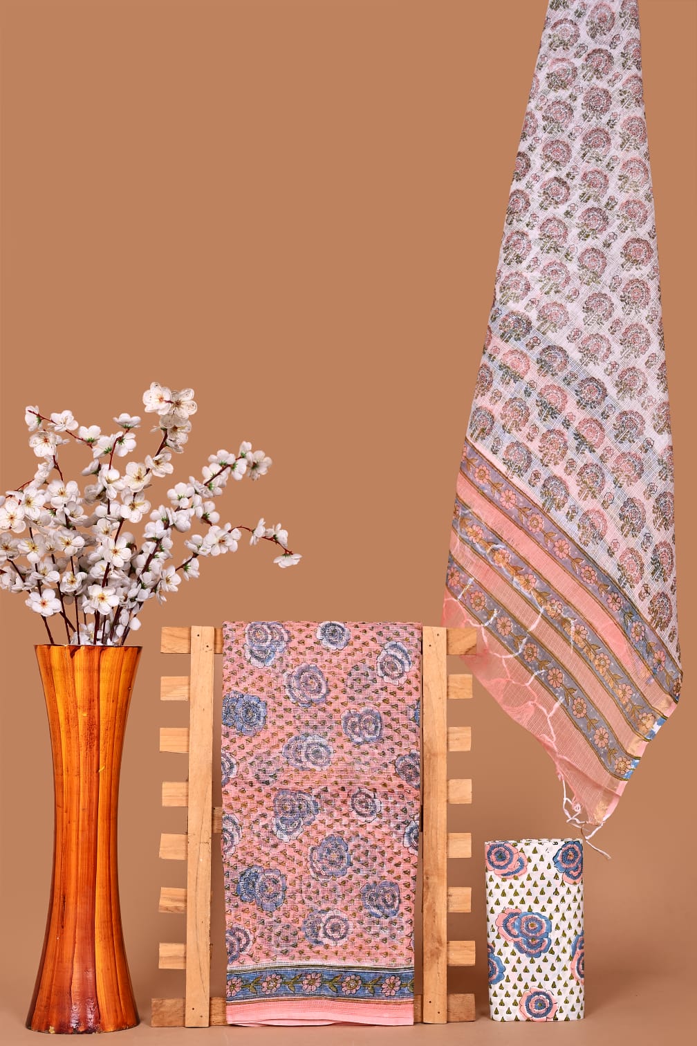 Rangritii Hand Block Printed Kota Cotton Dress Material Set – Multi Colour Collection