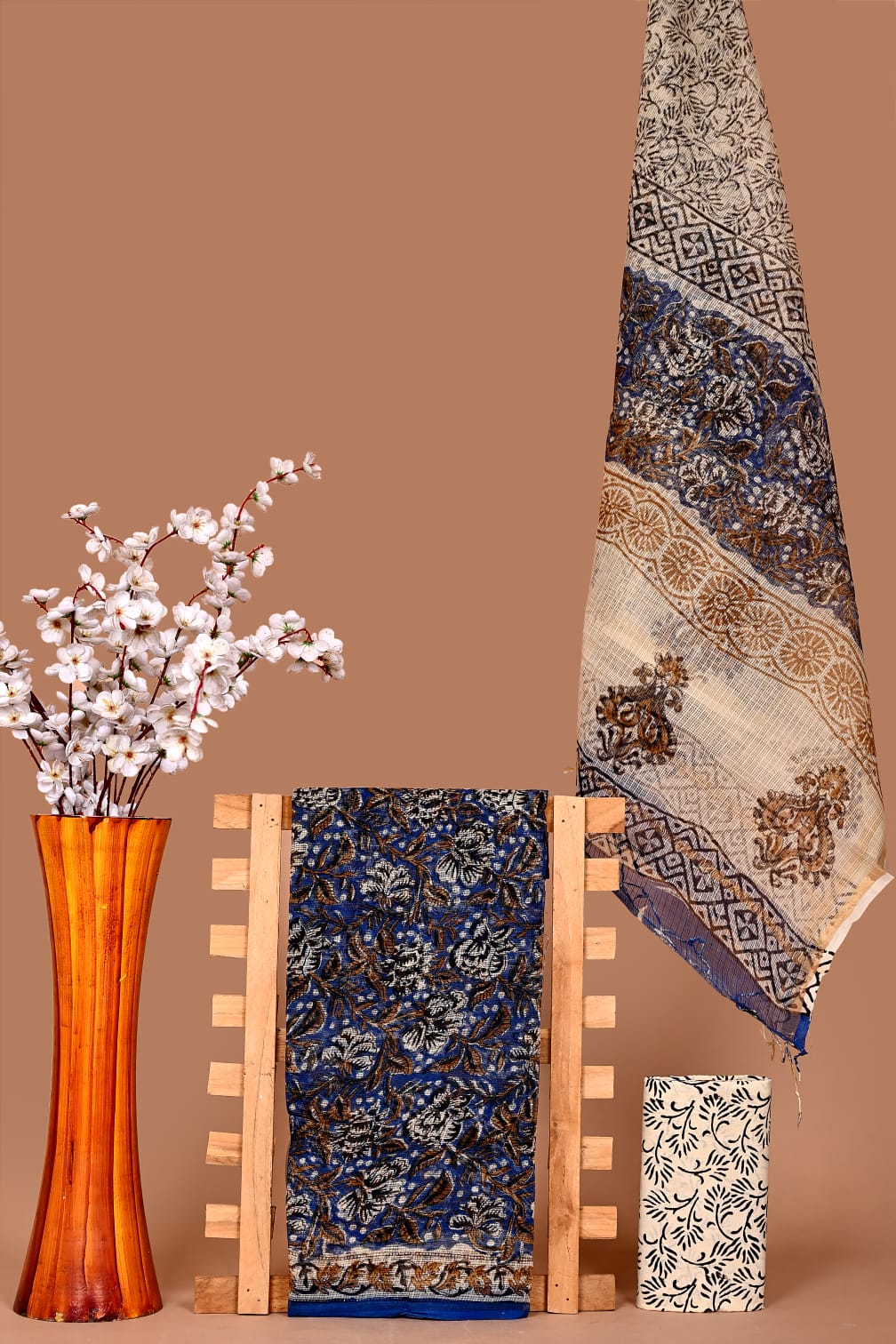 Rangritii Hand Block Printed Kota Cotton Dress Material Set – Multi Colour Collection