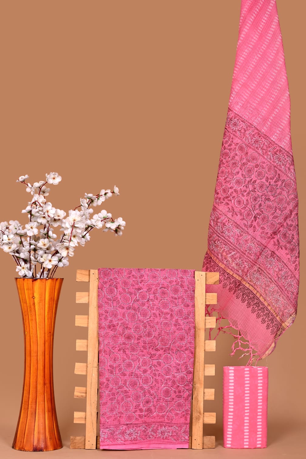 Rangritii Hand Block Printed Kota Cotton Dress Material Set – Multi Colour Collection