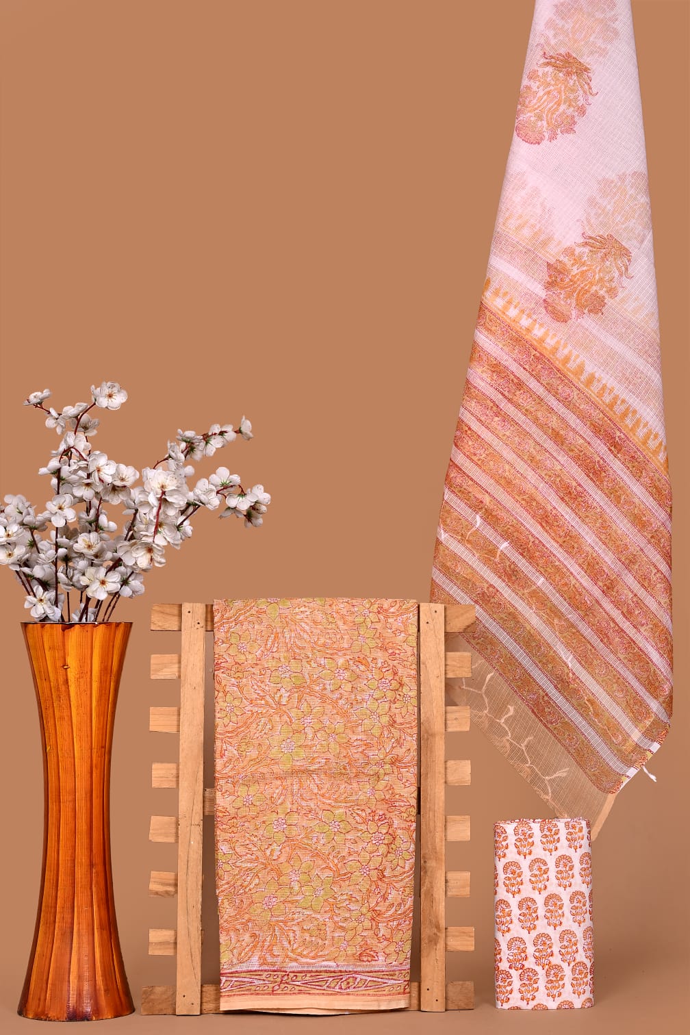 Rangritii Hand Block Printed Kota Cotton Dress Material Set – Multi Colour Collection