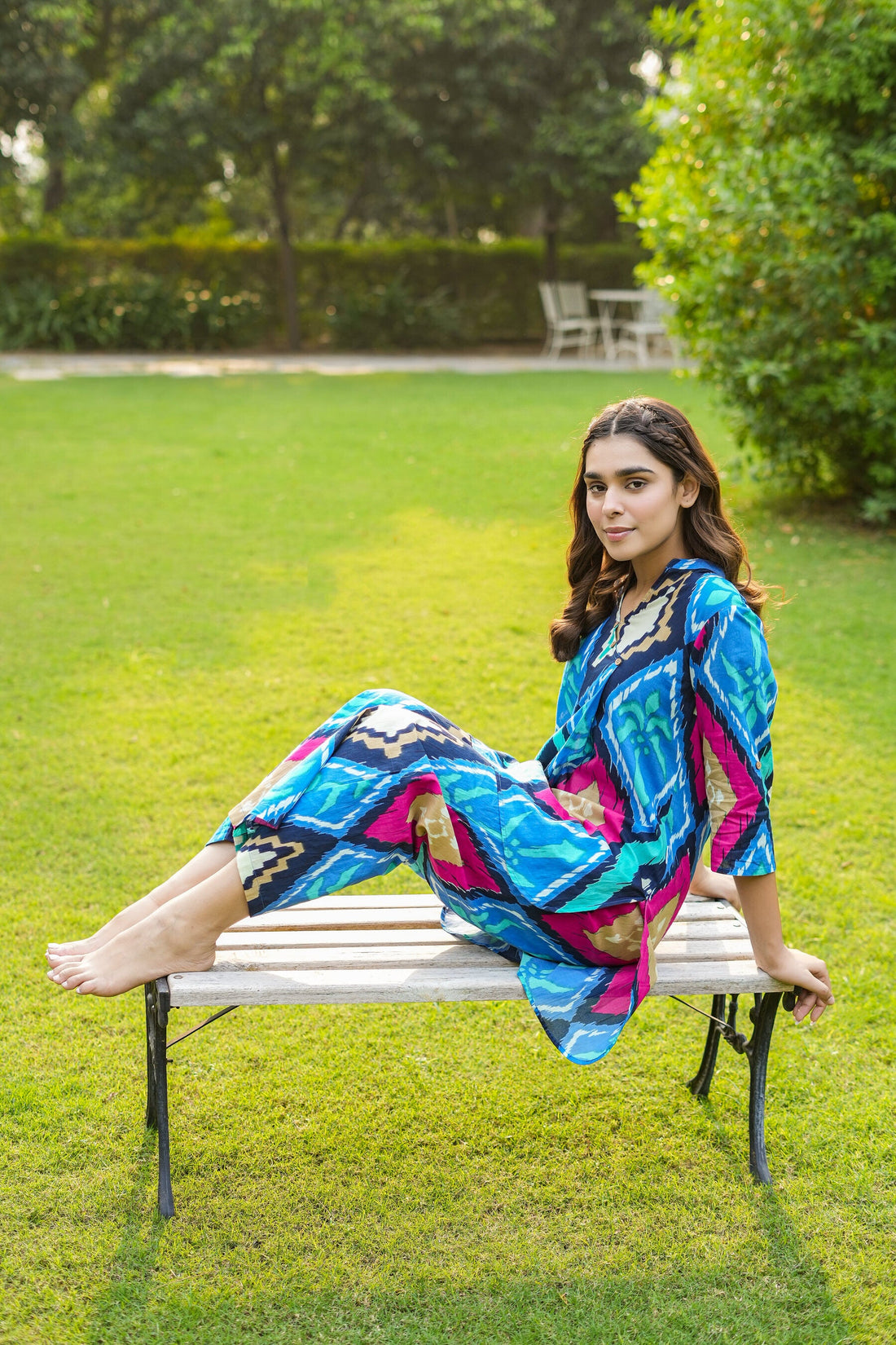 Grecian Geometric Cotton Co-ord Set