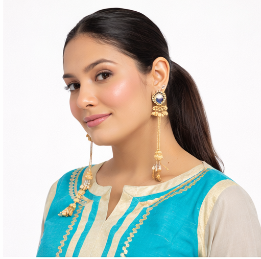 Teal Blue Kurti with Pant Set | Designer Ethnic Kurta Pant Outfit | Festive & Party Wear