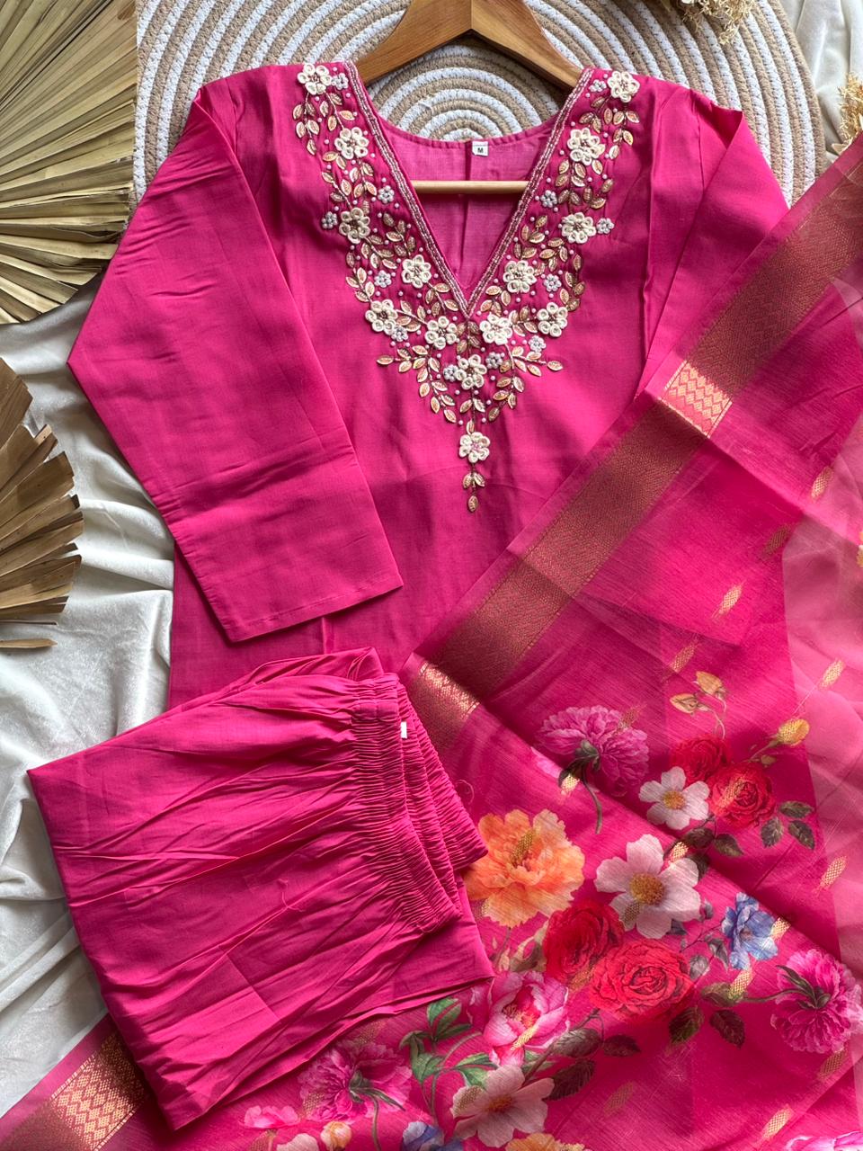 Office wear Chanderi kurti sets