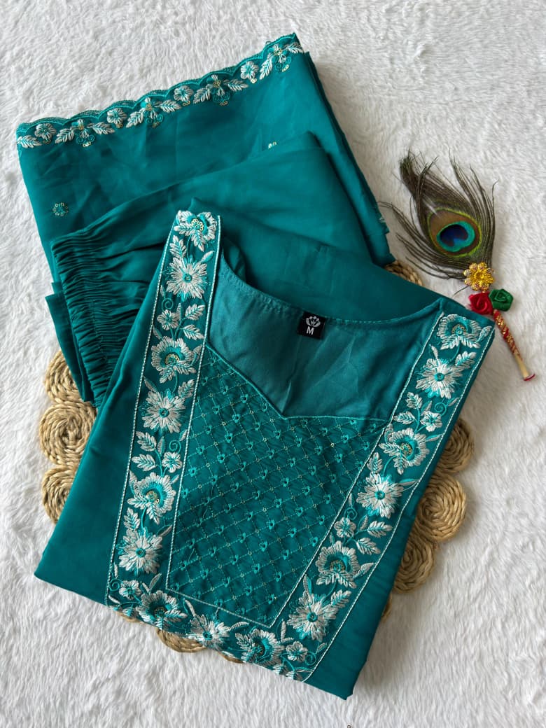 Office wear Roman Silk Kurti sets 🔆