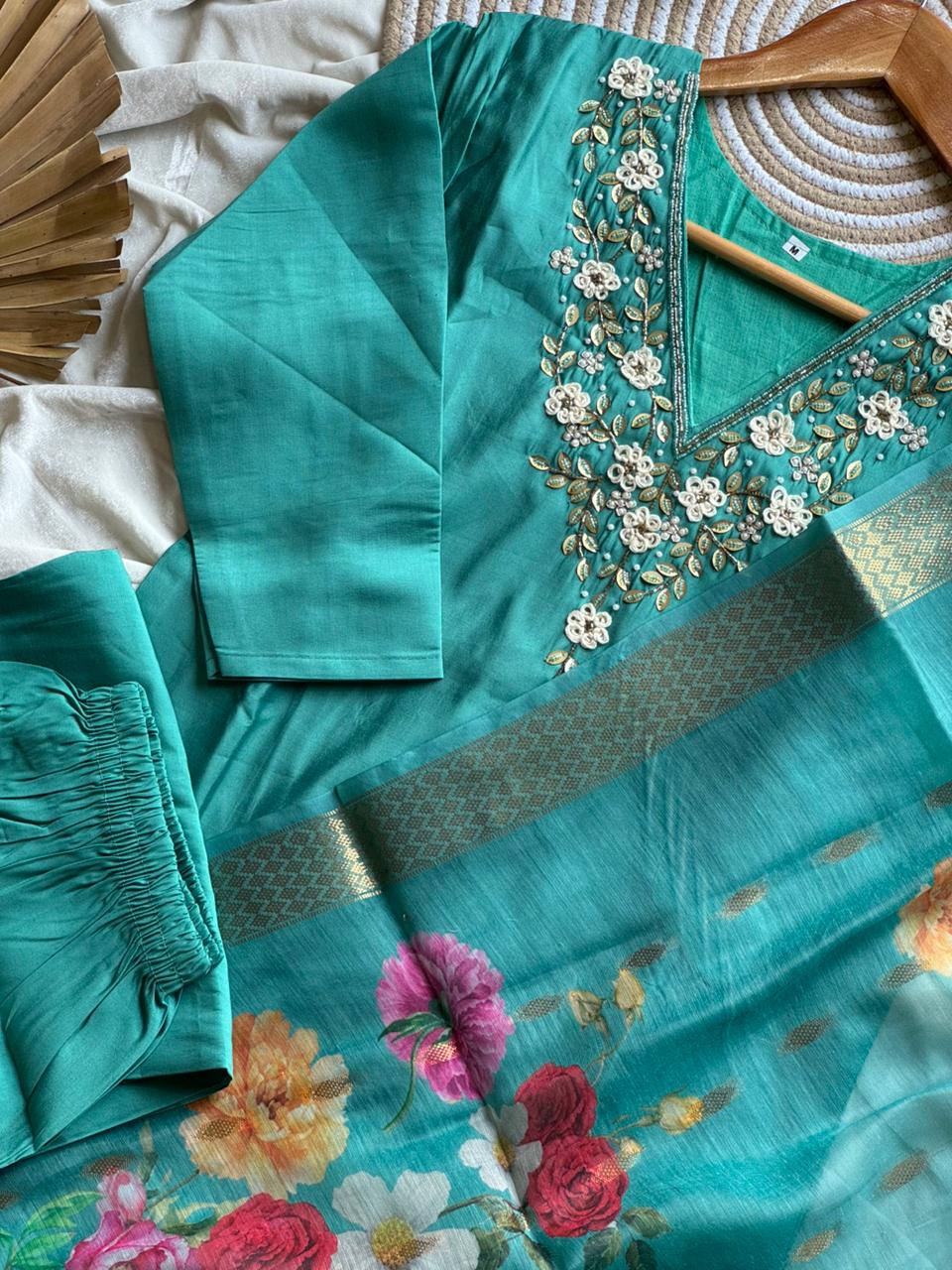 Office wear Chanderi kurti sets