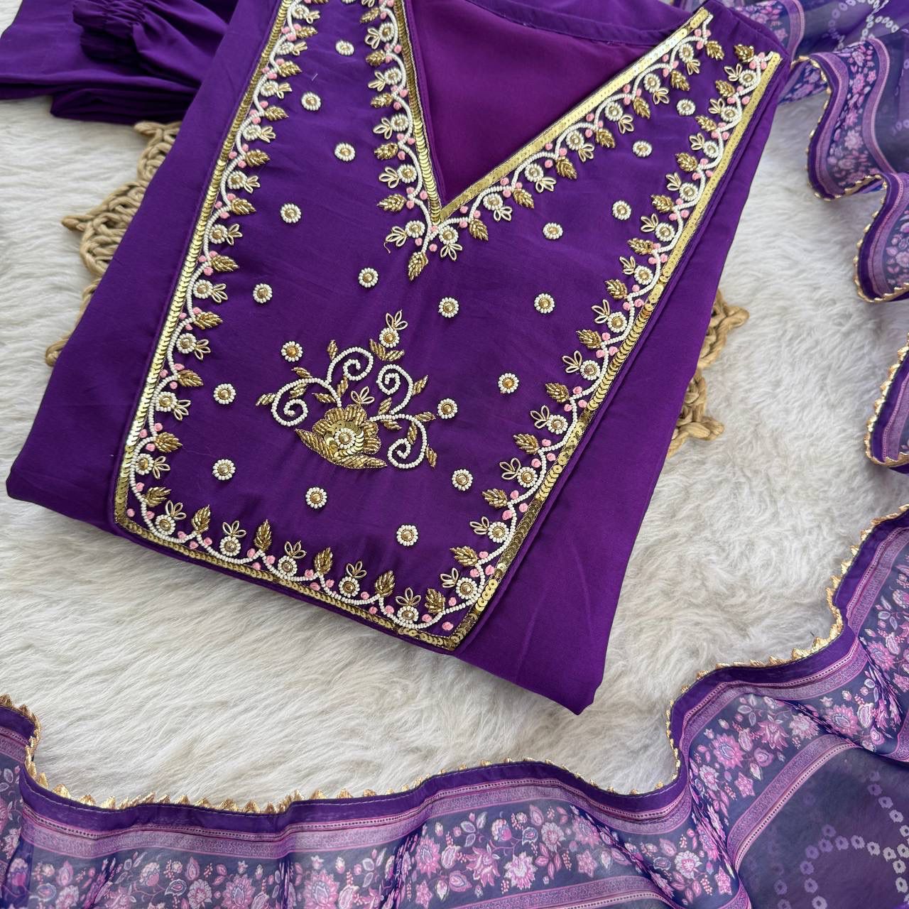 Mul viscos Chanderi kurti set for all party’s