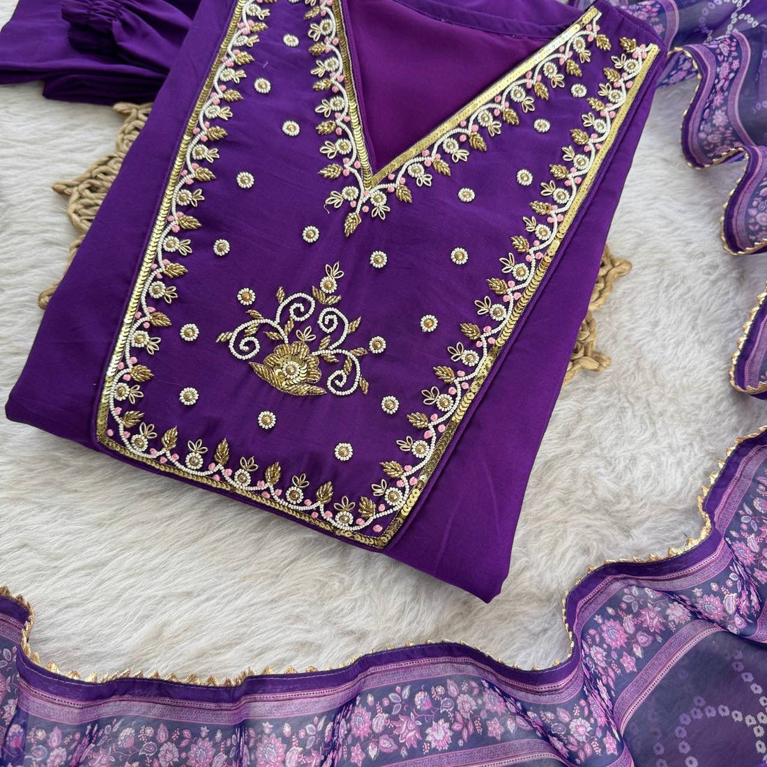 Mul viscos Chanderi kurti set for all party’s