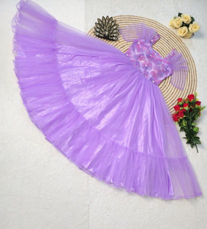 Cafe Gowns Premium soft net with designer work midi