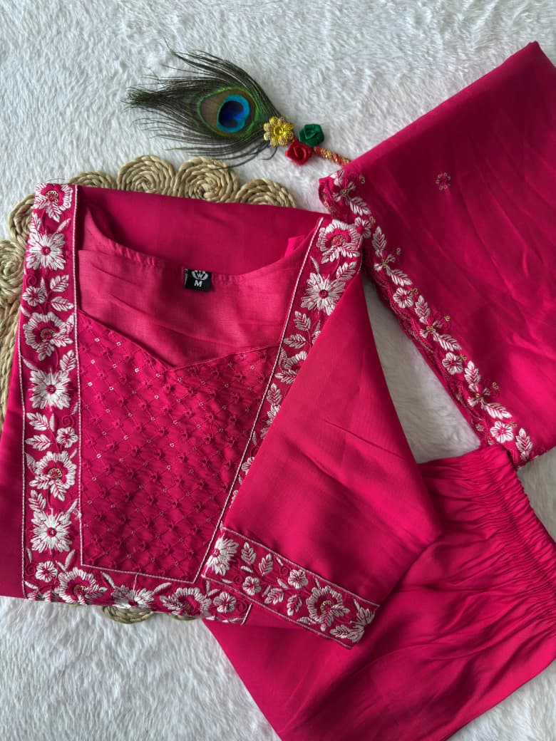 Office wear Roman Silk Kurti sets 🔆