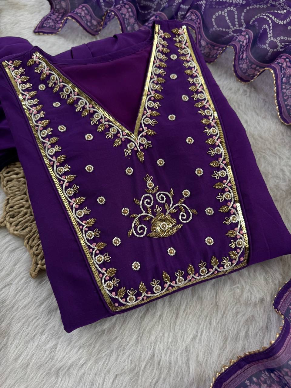 Mul viscos Chanderi kurti set for all party’s