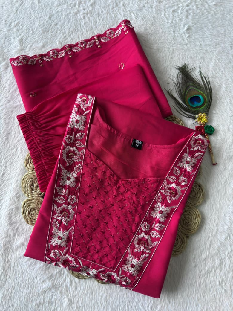 Office wear Roman Silk Kurti sets 🔆