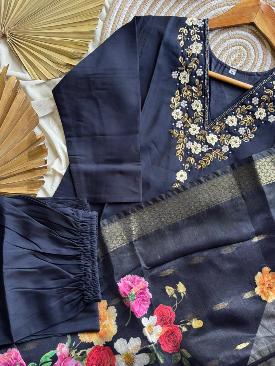 Office wear Chanderi kurti sets