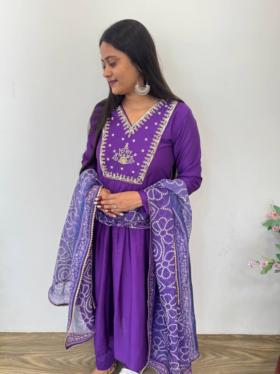 Mul viscos Chanderi kurti set for all party’s