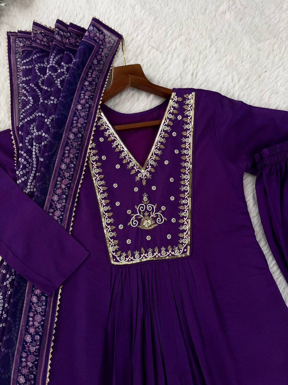 Mul viscos Chanderi kurti set for all party’s
