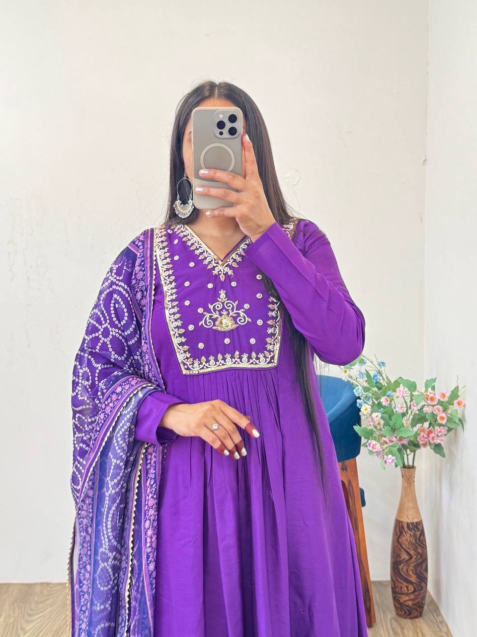 Mul viscos Chanderi kurti set for all party’s