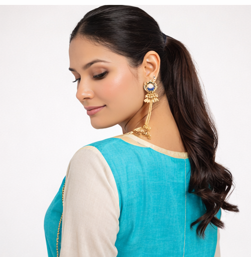 Teal Blue Kurti with Pant Set | Designer Ethnic Kurta Pant Outfit | Festive & Party Wear